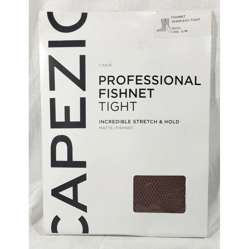 Capezio Women's Studio Seamless Professional Fishnet Tights 3000- Chestnut - S/M